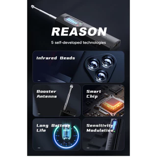 เครื่องตรวจจับกล้องที่ซ่อน Anti-Spy รถ GPS Tracker ฟังอุปกรณ์ Bug RF ไร้สายเครื่องสแกนสัญญาณทั้งหมด