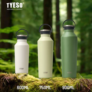 TYESO 120HR ขวดน้ำสแตนเลส 304 เก็บอุณหภูมิ ขนาด 500-750-900 ML เก็บน้ำแข็งได้นาน 5 วัน (120 ชั่วโมง)