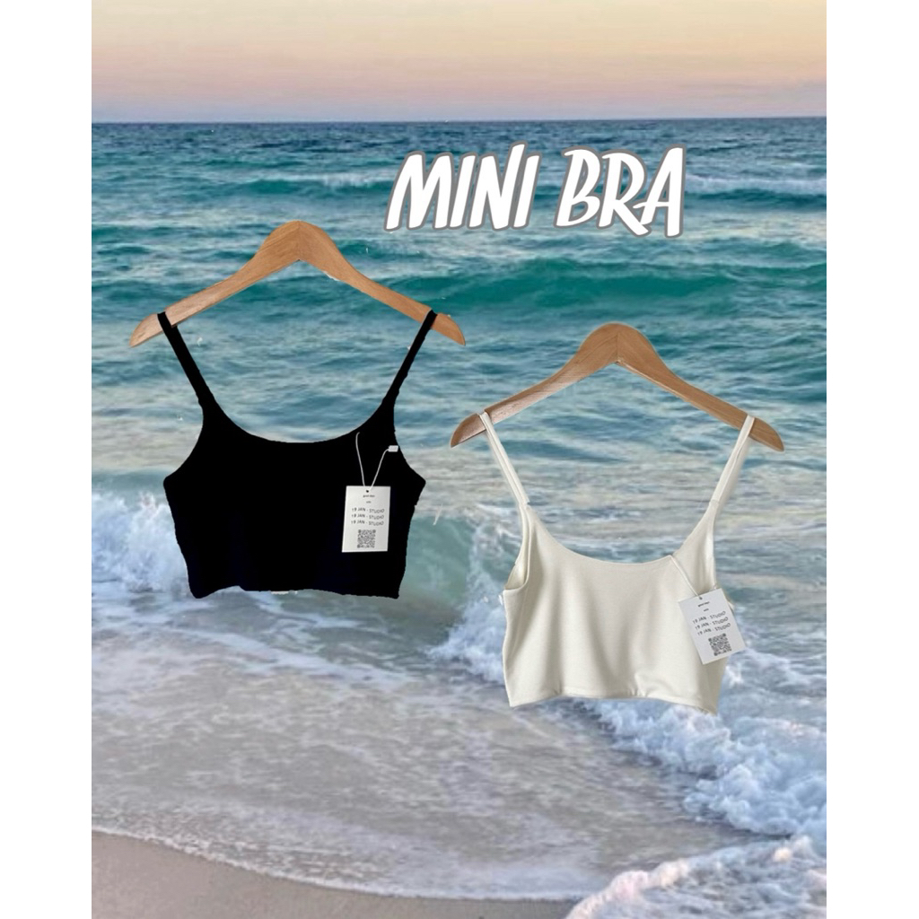 19JAN.STUDIO : MINI BRA เสื้อครอบสายเดี่ยวผ้าเรย่อน