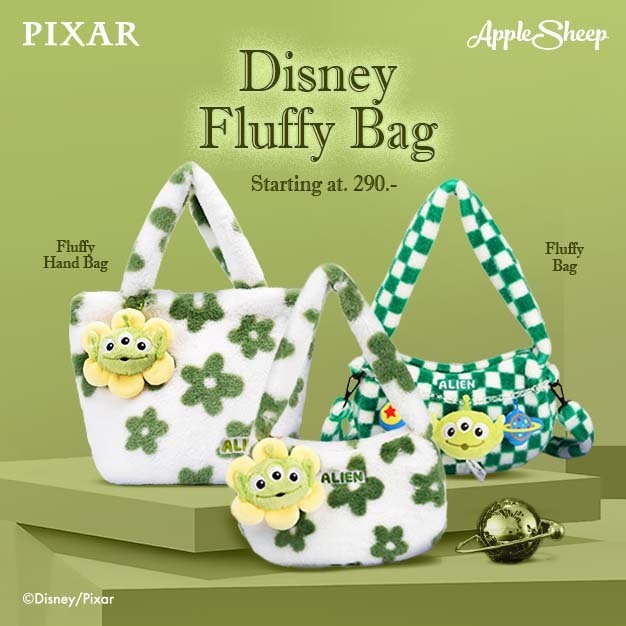 [Disney Fluffy Bag] กระเป๋าถือ กระเป๋าแฟชั่นสุดฮิต ดีไซน์เอเลี่ยน คาแรคเตอร์สุดน่ารัก ทอยสตอรี่ กระเป๋าถือขนนิ่ม ของแท้