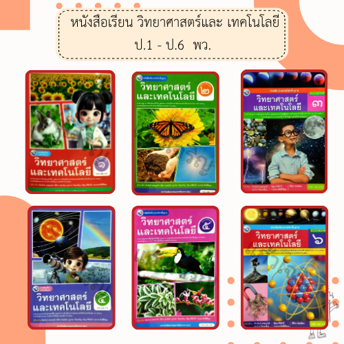 หนังสือเรียนรายวิชาพื้นฐาน วิทยาศาสตร์และเทคโนโลยี ชั้นประถมศึกษาป.1-6 ฉบับ อญ. #พัฒนาวิชาการ #พว