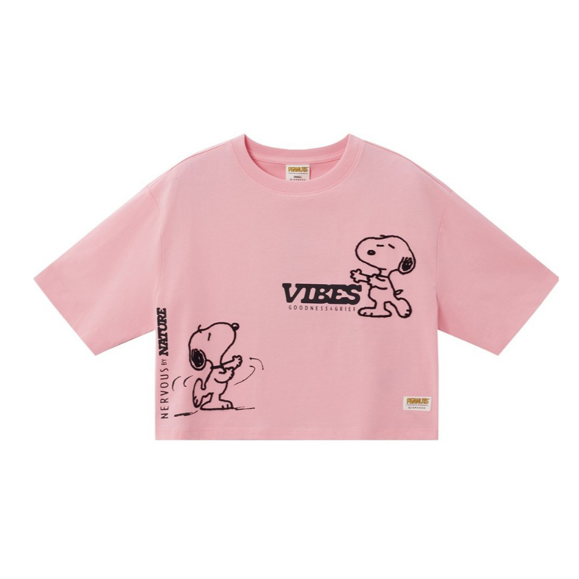 GIORDANO เสื้อยืดผู้หญิง Women's Boxy Tee (Snoopy) 05395266