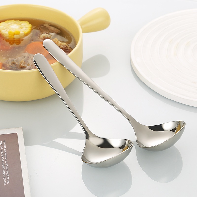 [1แถม1] [แพ็คx3] ช้อนตักแกง สแตนเลส304 ช้อนสแตนเลส ช้อนซุปสไตล์เกาหลี สแตนเลสแท้ ไม่เป็นสนิม - รูปที่ 5