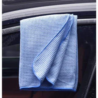 ผ้าเช็ดกระจก Microfiber Waffle Weave วัฟเฟิล วีฟ สำหรับเช็ดทำความสะอาดกระจก ไม่ทิ้งรอยหรือขนผ้า