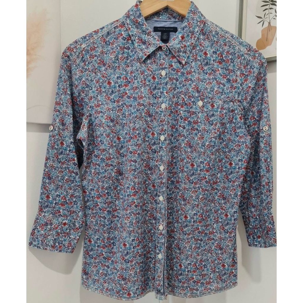 Tommy Hilfiger เสื้อเชิ้ตแขน3/4 (ญ)❗️มือสอง สภาพดี