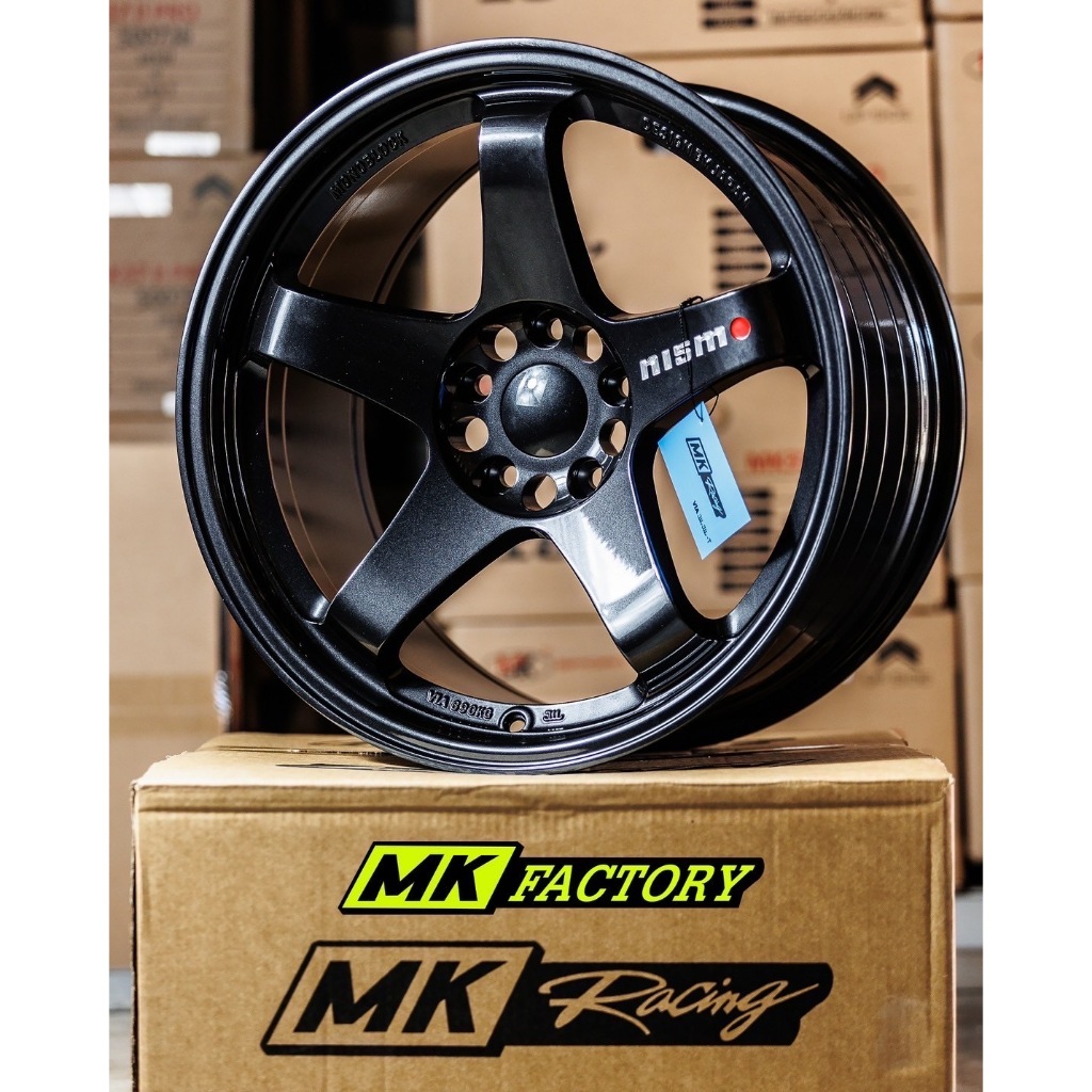 ล้อ NISMO งาน MK ขอบ18 สีเทาเงา 5รูและ6รู พร้อมจุ๊บเหล็ก สำหรับรถกระบะ/รถบรรทุก