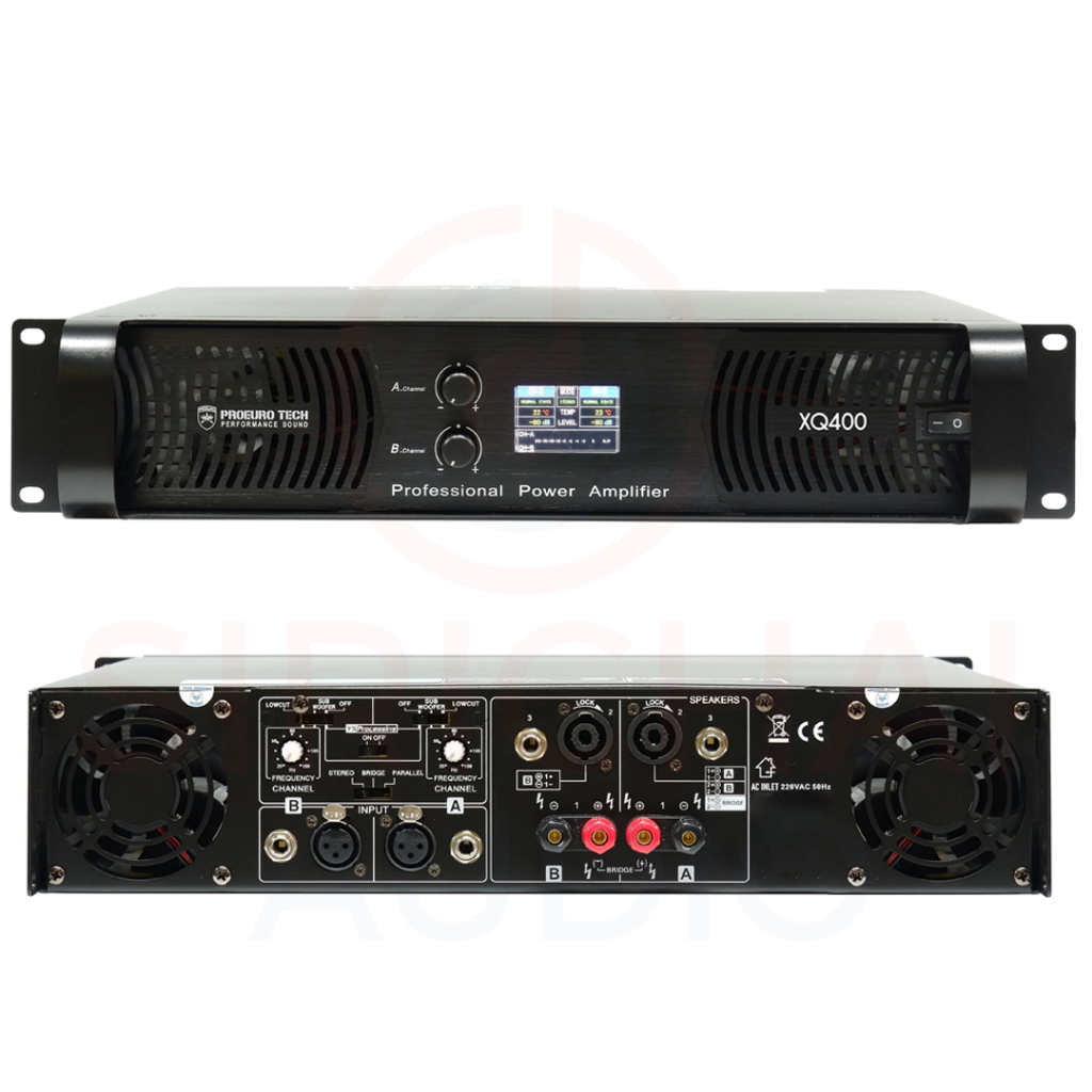 PROEUROTECH XQ-400 เพาเวอร์แอมป์ (2 x 400 วัตต์) 8โอห์ม