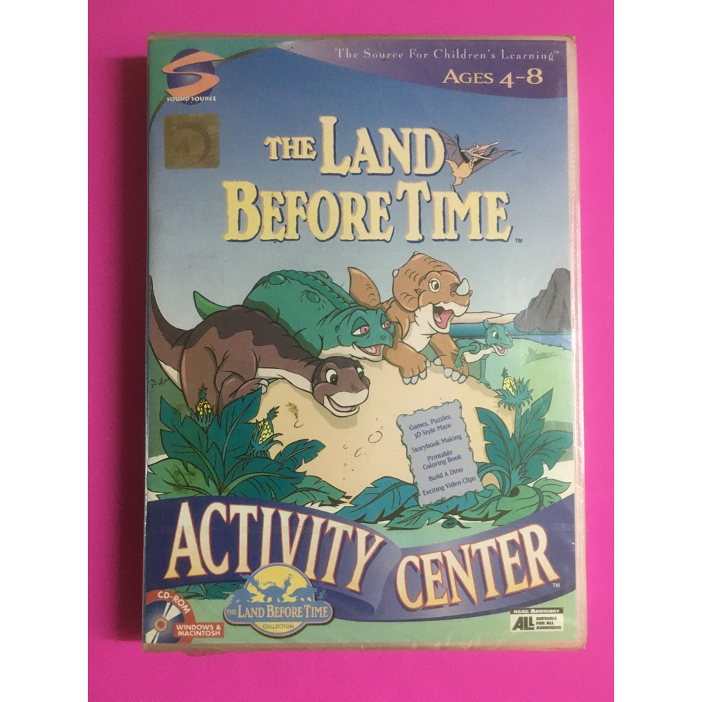 เกมเพื่อการศึกษา PC The Land Before  Time  Activity  Center แผ่นแท้ สินค้ามือ1 เหมาะสำหรับสะสม