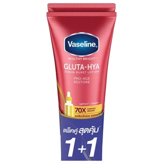 VASELINE - Lotion Healthy Bright Gluta-Hya Proage Restore (Twinpack) 290ml. x 2pcs.วาสลีน เฮลธี้ ไบรท์ กลูต้า ไฮยา