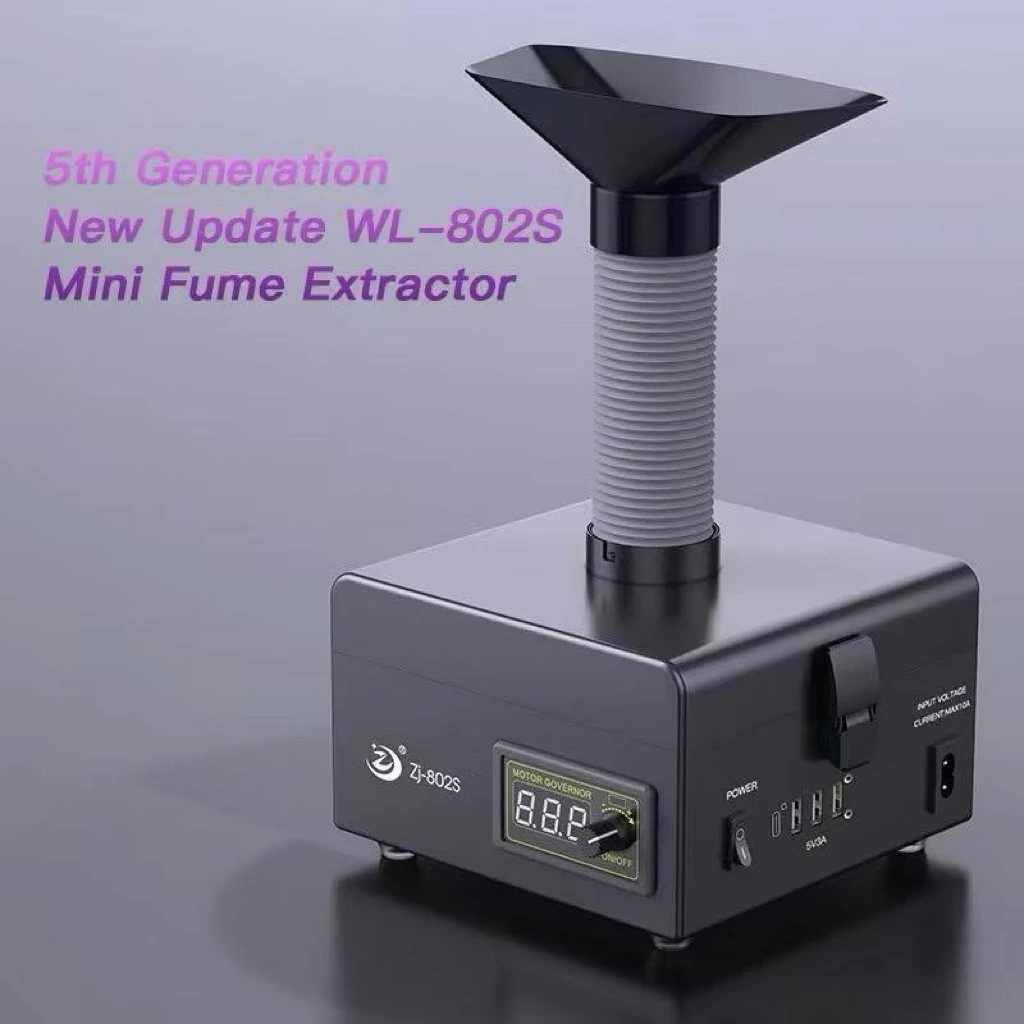 เครื่องดูดควัน รุ่น. ZJ-802S ระบบฟอกฝุ่นควัน.สำหรับซ่อมโทรศัพท์เชื่อมและดูดซับควัน