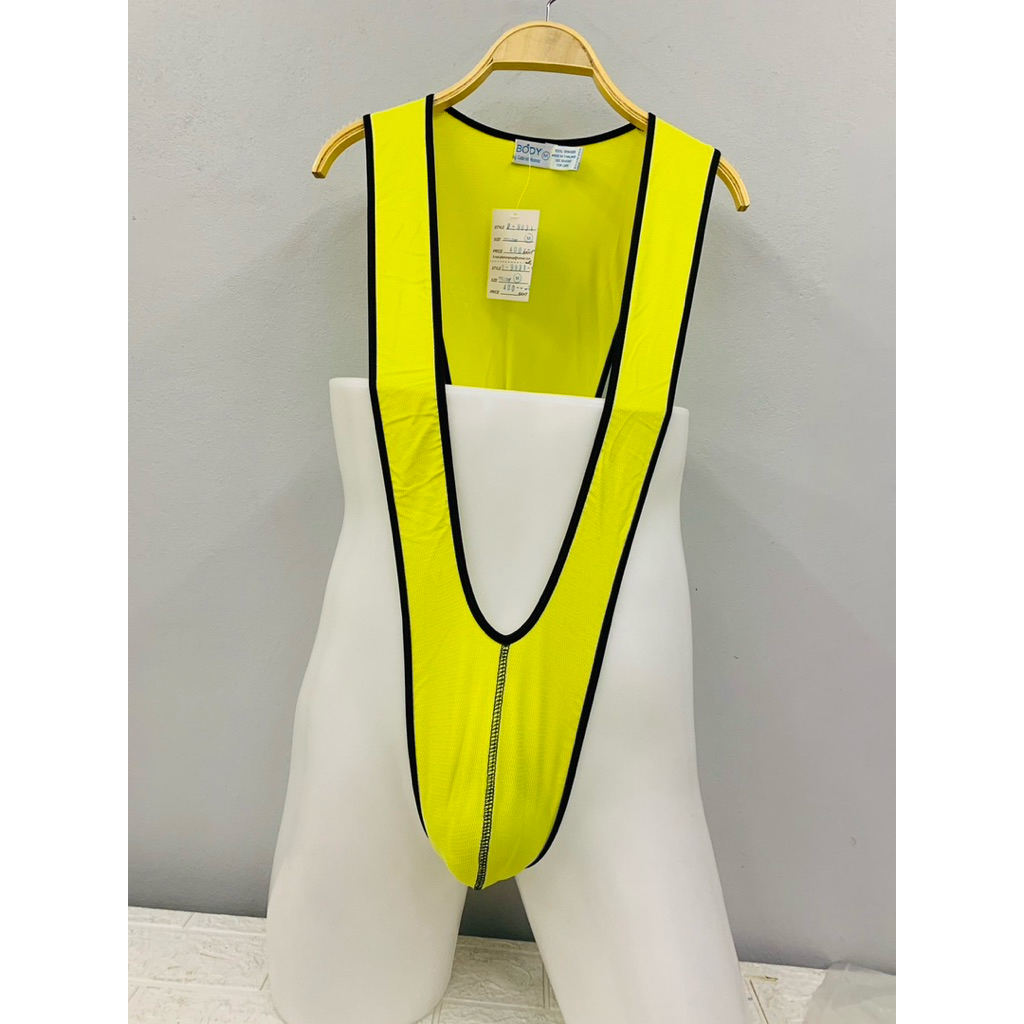 บอดี้สูทชายสีพื้นผ้าสแปนเด็กส์คัดต้อน