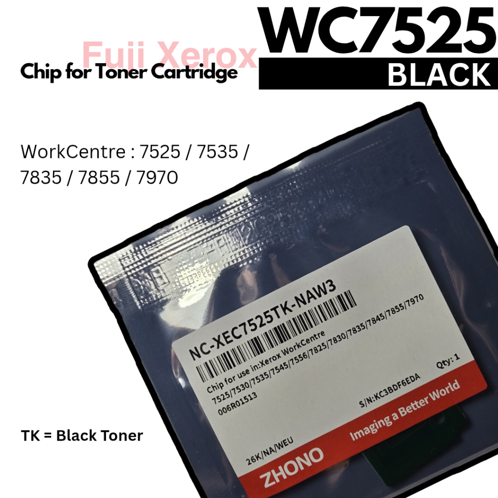 ชิพตลับหมึก สำหรับ Fuji-Xerox WC 7525 / 7535 / 7835 / 7855 โซน NA./W.EU
