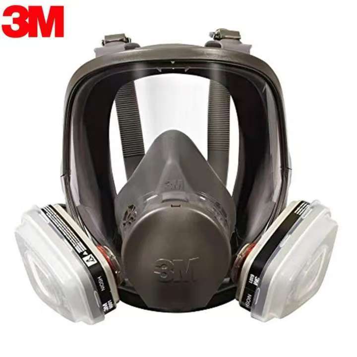 3M หน้ากากกันสารเคมี รุ่น 6800 ขนาดกลาง Full Face Mask พร้อมตลับกรอง 6001, ฟิลเตอร์ 5N11, ฝาครอบ 501ของแท้ 100% พร้อมส่ง