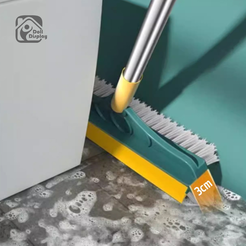 แปรงขัดพื้น แปรงขัดร่องยาแนว แปรงปาดน้ำ มีให้เลือก 2 สไตล์ 3in1/4in1 ขนแหลม หมุนได้ 180 องศา แข็งแรงทนทาน - รูปที่ 3