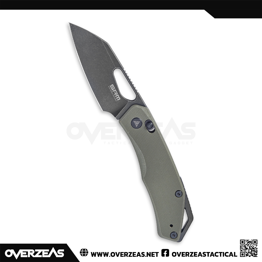 มีดพับ SRM Cub Ambi Lock Knife OD Green G-10 (154CM 2.9" Blackwash),261M-GP