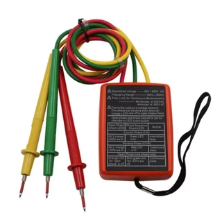 มิเตอร์วัดเฟสไฟฟ้า เครื่องวัดเฟสไฟฟ้า 3เฟส แสดงผลด้วยไฟ LED รุ่น SM852B Indicator Detector Meter 3Phase Rotation Tester