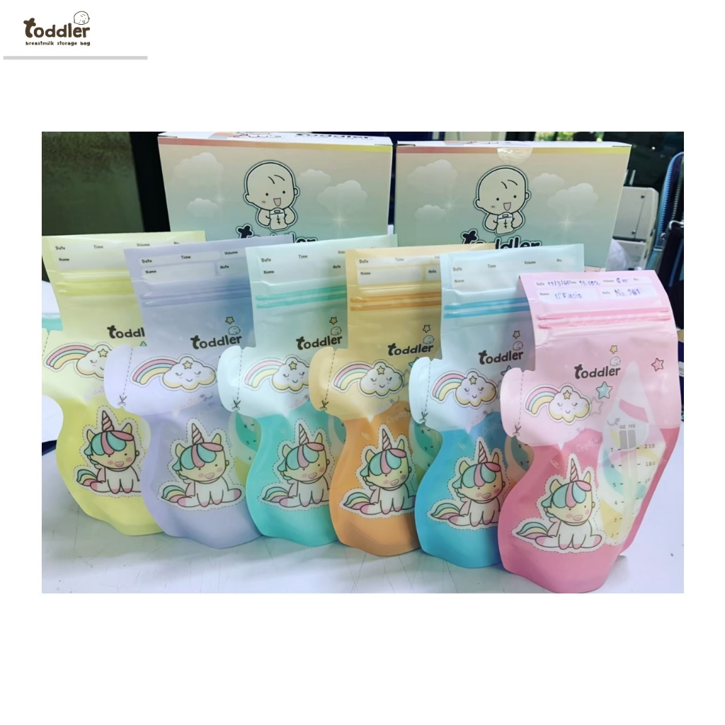 (6กล่อง) Toddlerfamily ถุงเก็บน้ำนมแม่ รุ่น Unicorn  7 ออนซ์ กล่องละ 35 ใบ ราคา ถูกที่สุด ดีลบีเคเค แกลเลอรีภาพที่ 9