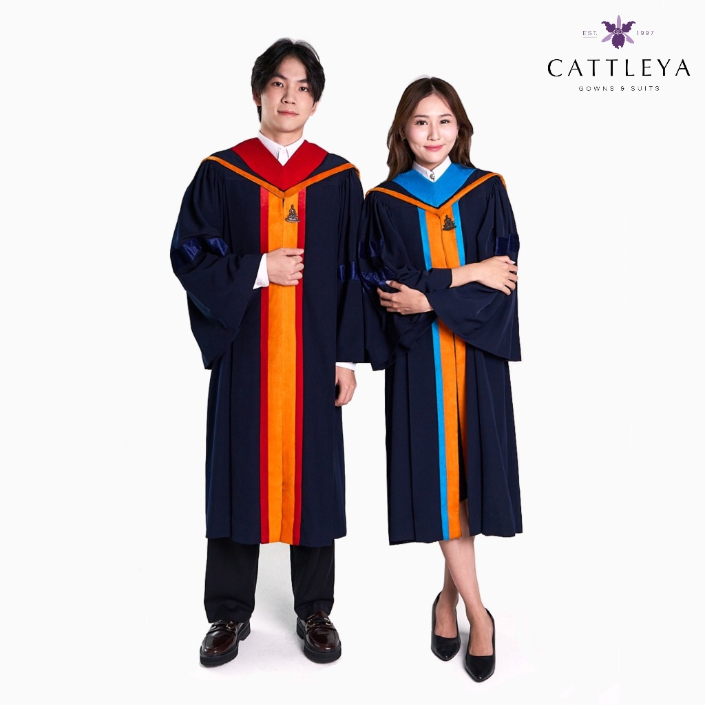 ชุดครุยรามคำแหง ป.ตรี ป.โท [พร้อมเข็ม] - ครุยคัทลียา Cattleya