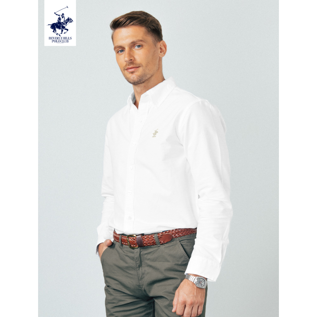 BEVERLY HILLS POLO CLUB  New Arrivals!! เสื้อเชิ้ตแขนยาว รุ่น BH1D001 สำหรับผู้ช