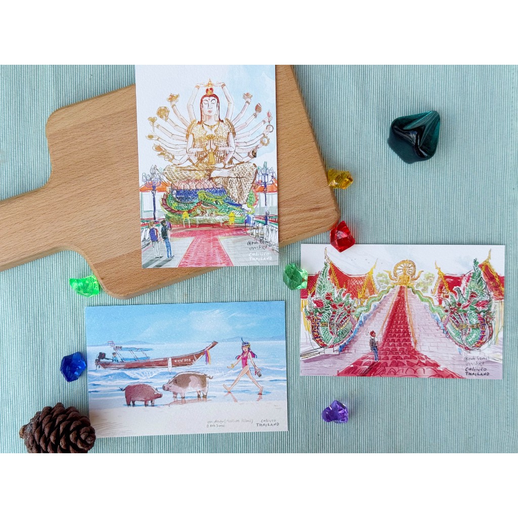 caliiico postcard samui สมุย