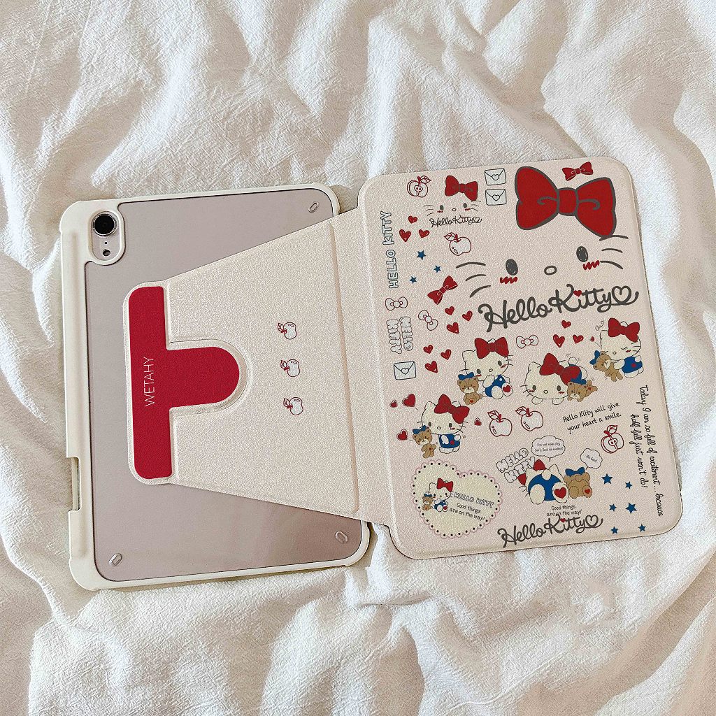 🌼ออกให้ 24 ชม🌼เคสiPadหมุน 360° Air5 Air7 Gen9 10.2 ที่ใส่ปากกา Hello Kitty เคส iPad Gen11 Gen10 Air6