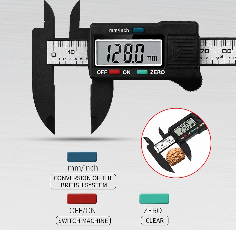 เวอร์เนียร์ดิจิตอล เวอร์เนียร์คาลิปเปอร์ ความแม่นยำสูง เวอร์เนียร์ ดิจิตอล ตัวเครื่องสแตนเลส ตัวเครื่องโลหะ คาลิปเปอร์คว - รูปที่ 4