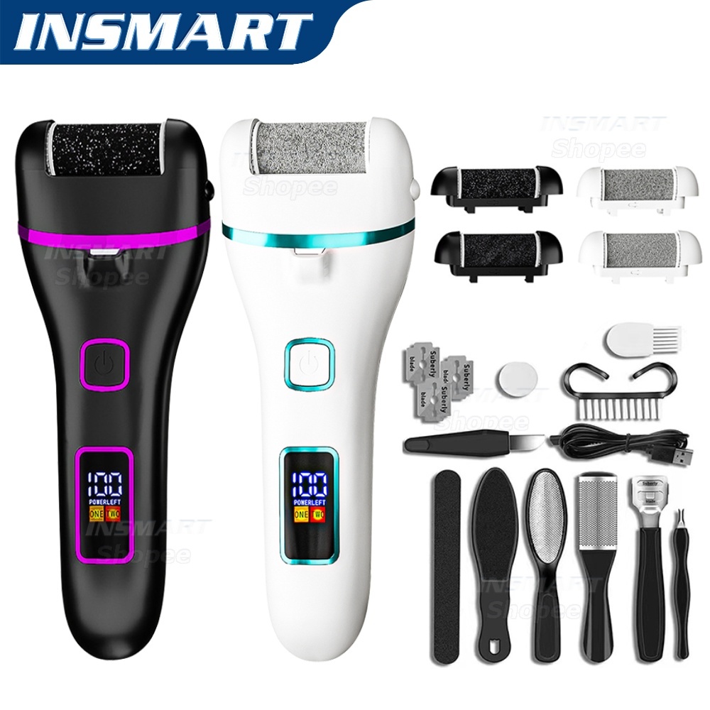 INSMART เครื่องขัดเท้า เครื่องขัดส้นเท้าไฟฟ้า กันน้ำ ที่ขัดเท้าไฟฟ้า ขัดเซลล์ผิวที่ตายเเล้ว