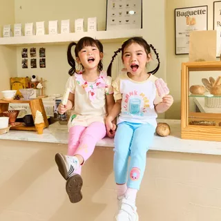 e'clat เสื้อยืด เสื้อเด็กผู้หญิง 1-6ปี กระดุมสาปหลัง ผ้าเจอร์ซี่100%cotton ผ้ายืด เนื้อนิ่ม 8113