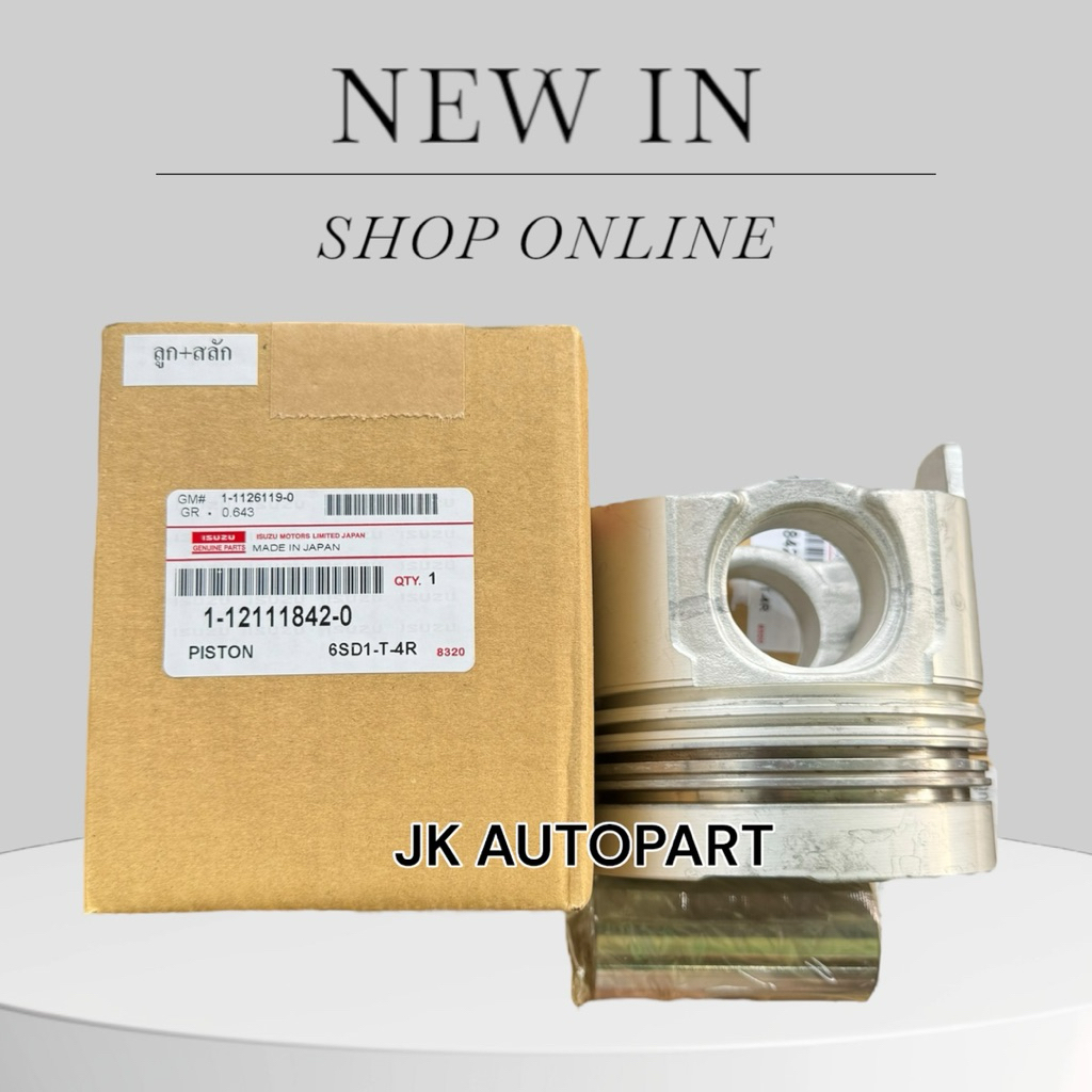 ลูกสูบพร้อมสลัก ISUZU R/K270 DECA270 6SD1-T (4แหวน) 270HP 1-12111842-0 IZUMI JAPAN แท้(1ชุด=6ลูก)/BI