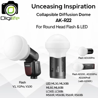 Godox Softbox AK-R22 Diffuser Dome สำหรับ V1, V1Pro, V100, AD100Pro, AD200(with H200R) LED ML30, ML60, LC30 ,MS60, RS60