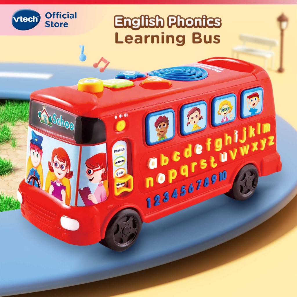 VTech Playtime Bus with phonics รถบัสของเล่น ภาษาอังกฤษ เพื่อการเรียนรู้ อิเล็ทรอนิกส์ ของเล่นเด็ก 1 ปี 2 ปี 3 ปี