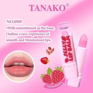 {24แท่ง} TANAKO Strawberry Jelly Lip Balm ลิปบาล์มมีสี บำรุงริมฝีปาก กลิ่นสตรอว์เบอร์รี่ no.0509
