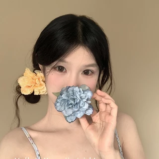 RibbonIsland💐กิ๊บติดผม กิ๊บดอกไม้ น่ารัก ดอกโบตั๋น หวาน สีสันสดใส สไตล์ญี่ปุ่น สไตล์เรโทร หลากสี ใส่ไปทะเล