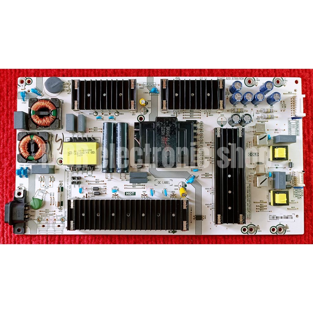 เพาเวอร์ซัพพลายทีวี  Hisense สำหรับรุ่น 65E7F , 65A6500G , 65A7400F พาสบอร์ด RSAG7.820.8788/ROH