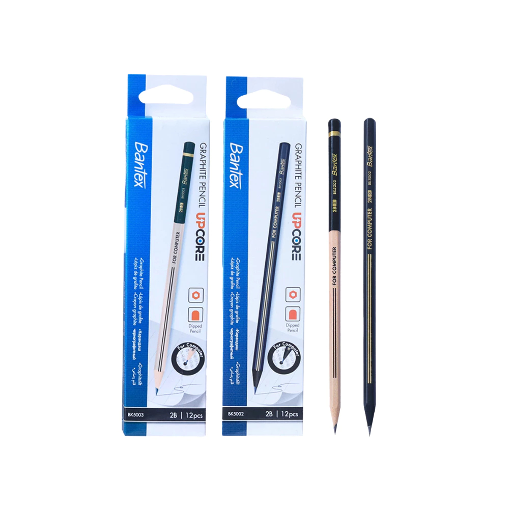 Bantex ดินสอ 2B แพ็ค 12 ด้าม ดินสอไม้ ไส้ดำ แบบคลาสสิค เครื่องเขียน อุปกรณ์สำนักงาน Pencil
