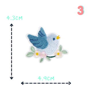 🐤ตัวรีดลายนกน้อยเจ้าหญิง ชุดC62 สไตล์คุณหนู รีดง่าย ละมุนทุกมุมมอง รีดง่ายไม่ต้องเย็บ