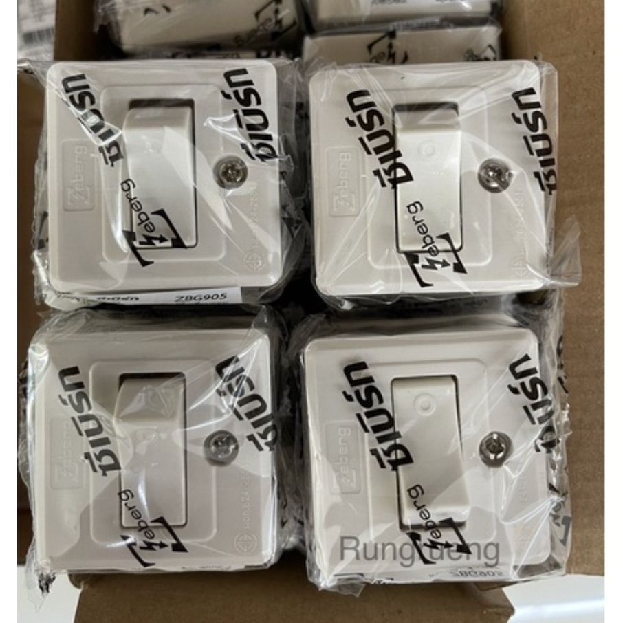 ZEBERG ZBG905 Elegant White Single-Pole Surface Mount Switch 16A 250V - Home Improvement Electrical Tool