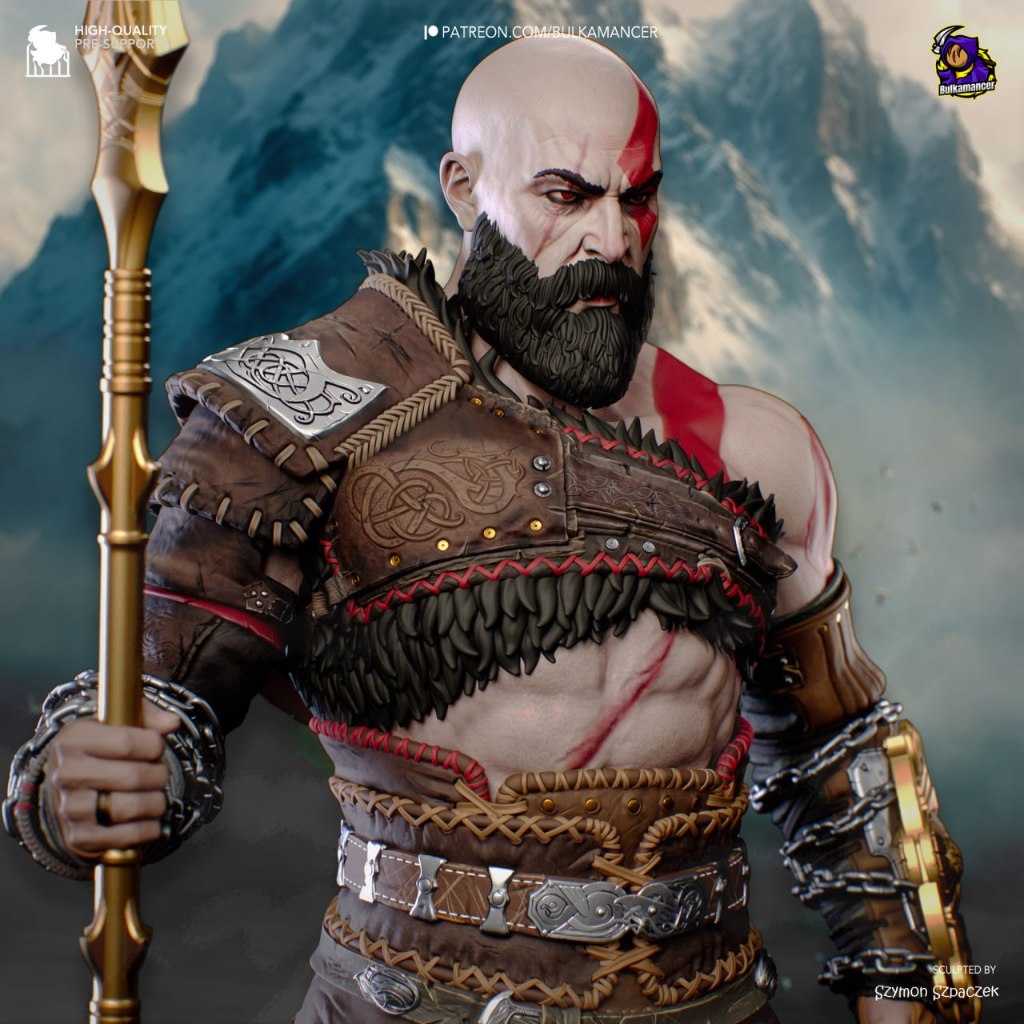 Kratos (God of War) [โมเดลเรซิ่นไม่ทำสี]