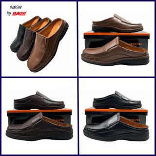 BAOJI (Binsin by Baoji) รองเท้าโลฟเฟอร์ คัทชูหนังเปิดส้นผู้ช…
