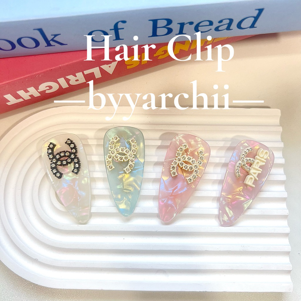 (พร้อมส่ง)กิ๊บติดผมหินอ่อน ทรงปากเป็ด หนีบผมเเน่น (ราคาต่อคู่)