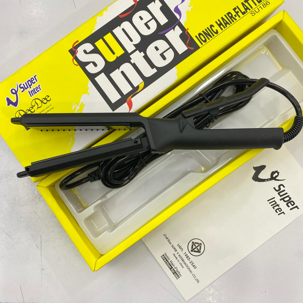 ที่รีดผม หนีบผมตรง Super V เครื่องหนีบผม Super V Inter DD186 ของแท้100%