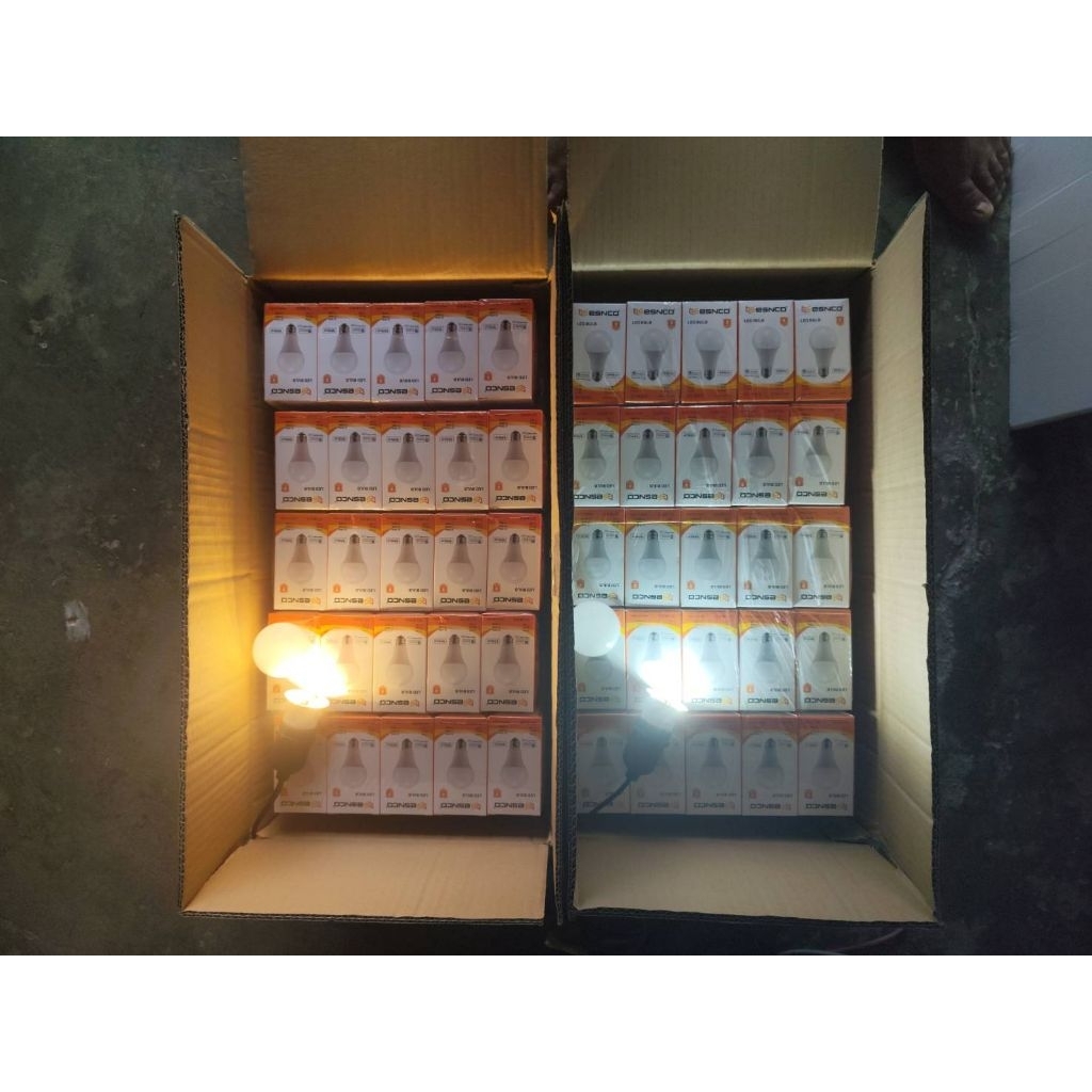 ESNCO หลอดปิงปอง LED 5W  แสงวอม/แสงขาว ขั้วเกลียว