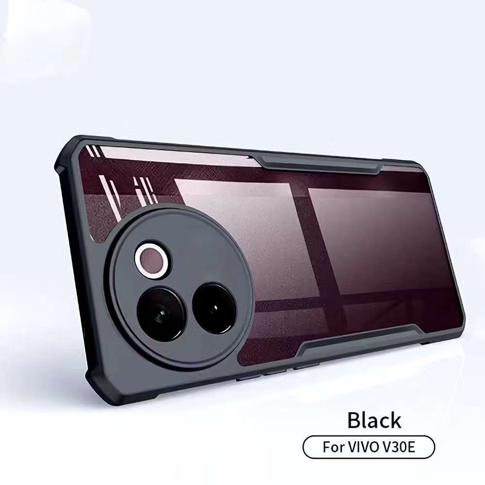 703 เคสขอบสีหลังใส กันกล้อง สำหรับ Vivo X200 X200Pro X100 X100Pro Y39 V30E  เคสใสกันกระแทก ขอบนิ่ม