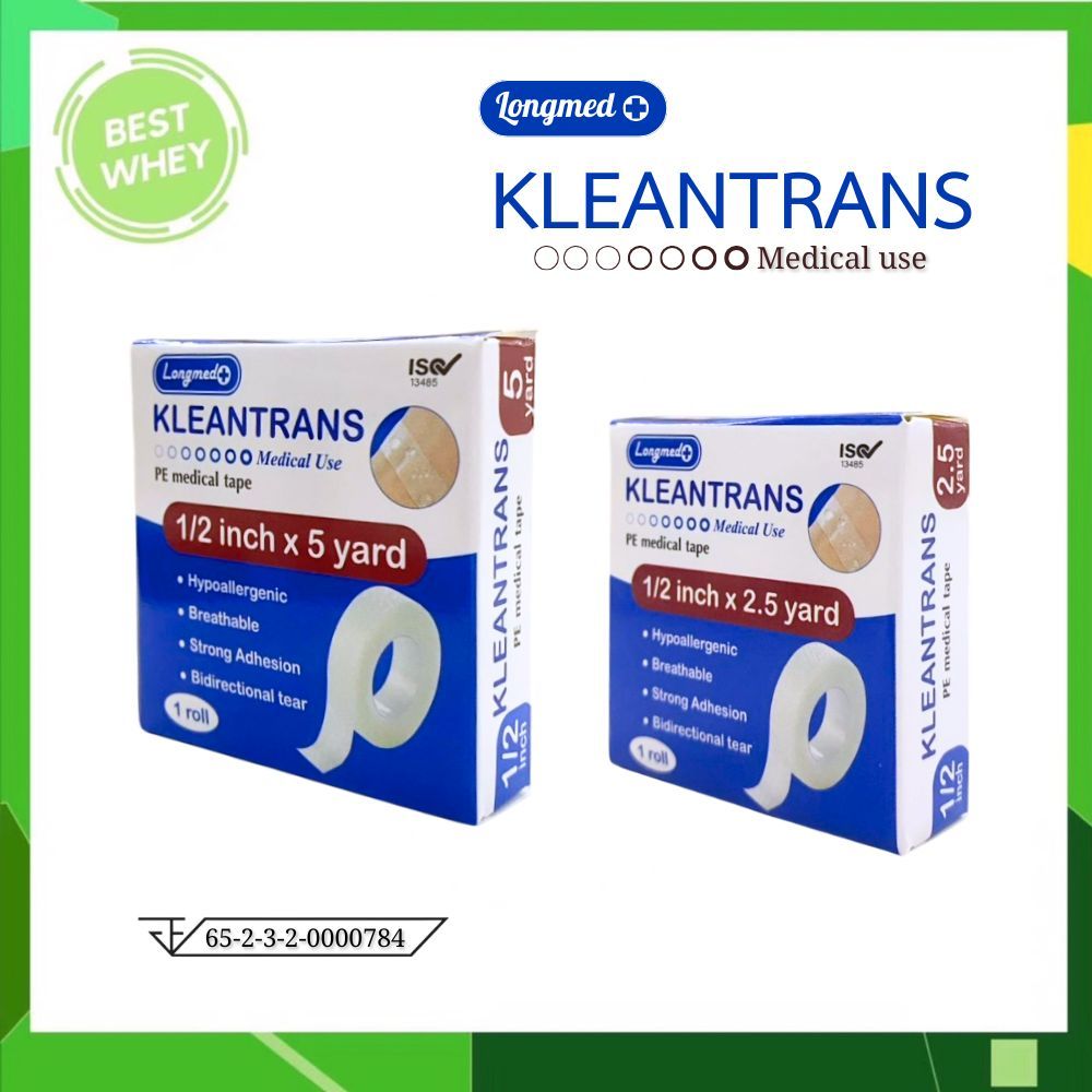 LONGMED Kleantrans Pore คลีนพอร์ คลีนทรานซ  เทปแต่งแผลชนิดใส  ขนาด 2.5 หลา / 5 หลา [1ม้วน]