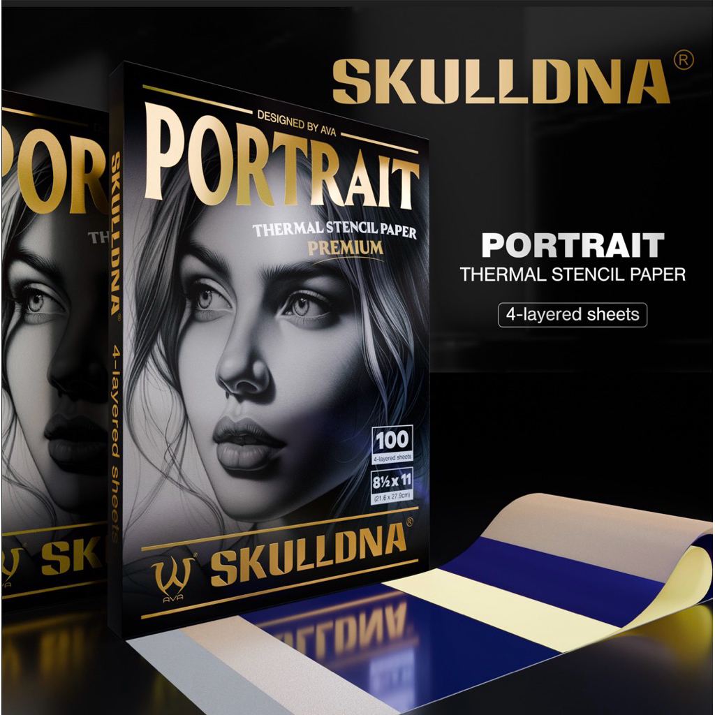 กระดาษลอกลายสักPortrait Stencil Paperแบ่งขาย