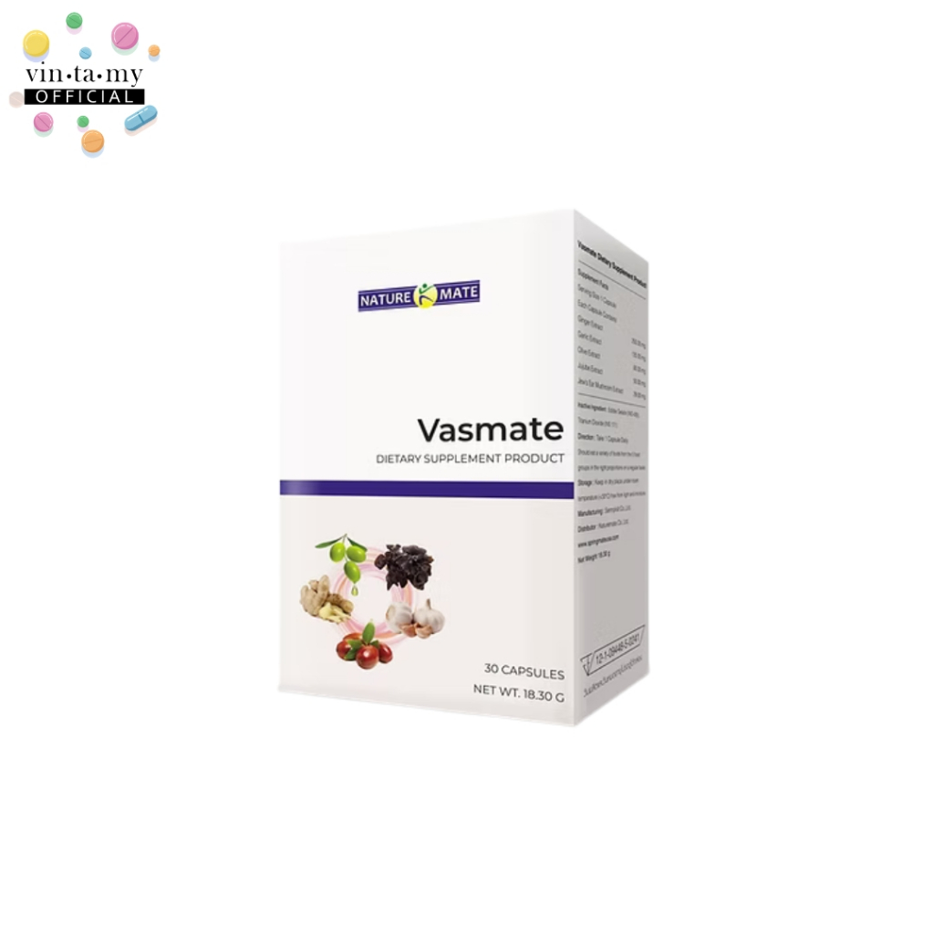 [คนรักษ์ไต//หลอดเลือดหัวใจ]Naturemate(เนเจอร์เมท) Vasmate บรรจุ 30 แคปซูล EXP.04/05/2570