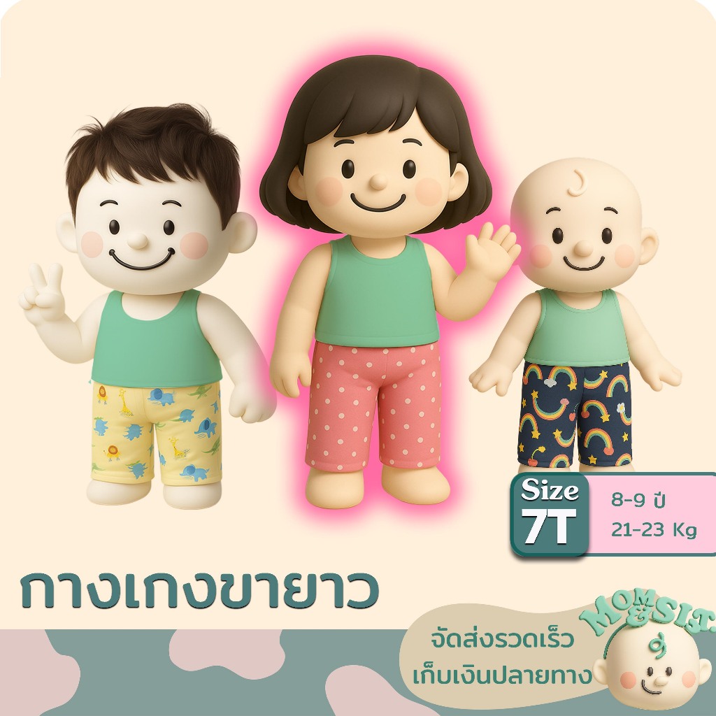 กางเกงขายาวเด็กโต 8-9 ปี👖 (7T)(21-23Kg.)🍄ทรงสวย...ขาเรียวยาว 🌷