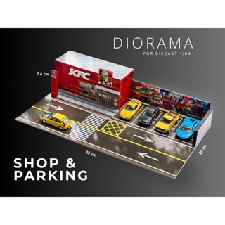 ฉากโมเดลรถ  สเกล1/64 ฉากร้านไก่ทอดแสนอร่อยในตำนาน