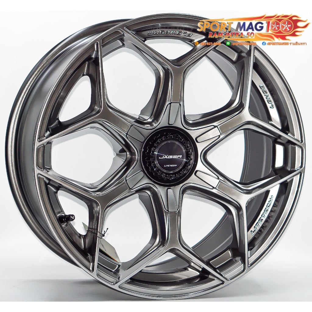 ล้อแม็ก Lenso Vamos6 VT6 FlowForming LITETECH+ 6รู130 Offset40 สีไฮเปอร์แบล็ค กว้าง 8.5นิ้ว ขอบ 18นิ