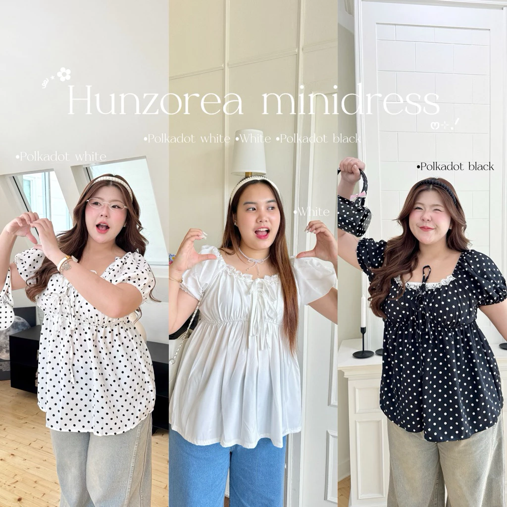 Hunzorea minidress🌷💭” มินิเดรสที่ใส่ส ง่ายสาวอวบห้ามพลาด“